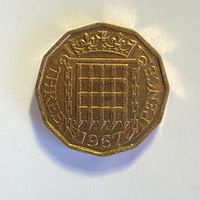 Великобритания 3 пенса 1967
