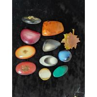 Броши из смолы СССР , продажа коллекции!