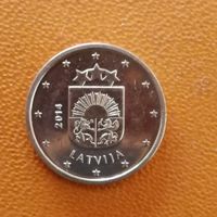 Латвия 1 евроцент, 2014 г., KM# 150