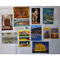 Открытки. Европа (9 шт.) + 1 (Ирак - 1980-ые годы). Отличное состояние.