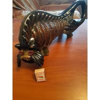 ВИНТАЖНАЯ большая статуэтка "Дракон ("Чудо-Юдо")". Васильковский майоликовый завод. Сделано в СССР. С 5-ти рублей.