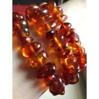 Винтажные бусы из натурального янтаря СССР, 43г