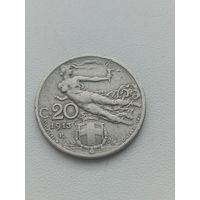 Италия 20 чентезимо 1913 год