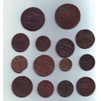 Монеты, 14 шт., сборный.