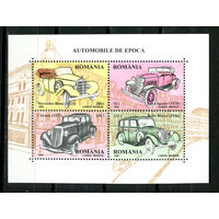 Румыния - 1996 - Старинные Автомобили - [Mi. bl. 303] - 1 блок. MNH.  (Лот 49JC)-TG3P54