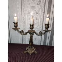 Подсвечник на 3 свечи. Бронза.