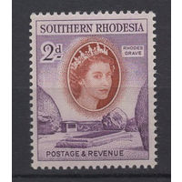 Южная Родезия / Southern Rhodesia 1953** 2d, надгробие Родеса