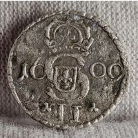 2 денара, двойной денарий 1609 года, Сигизмунд II, Литва, м.д. Вильно, РЕДКИЙ R3 ХОРОШИЙ СОХРАН!