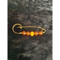 Булавка с янтарем СССР
