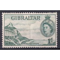 54.BrK. Великобритания. Колонии. Гибралтар. Елизавета II. Местные мотивы. 1953 г. 1d. Mi.#135.