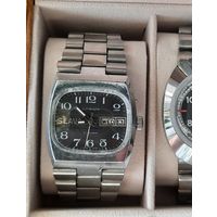 Часы SLAVA танк automatic СССР. Достойное состояние. Родной браслет.