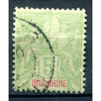 Французский Индокитай - 1899/1901г. - аллегория, 5 с - 1 марка - гашёная [Mi 17]. #4-W1-127-B-1