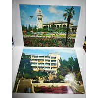 Открытки, 1981г. Сочи. Гостиница "Кавказ", Железнодорожный вокзал. 14