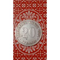 Германия 20 пфеннигов 1874 В