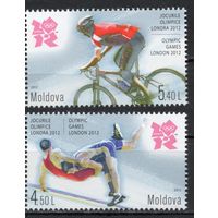 Молдова 2012. Олимпиада Лондон. Велосипед, борьба 2 марки (458)