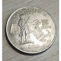 25 центов США, квотер штат Massachusetts