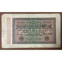 Банкнота 20000 марок 1923 год. Веймарская республика