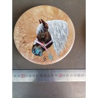 Подставка , досточка , декор Лошадь