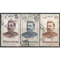 Французский Мадагаскар. Лейтенант Жоффре. 1946г. Mi#403-405.