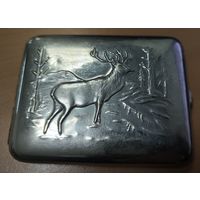 Портсигар СССР 1950-ые. МосШтамп. Мельхиор