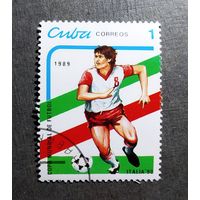 Марка Куба 1989 год Чемпионат мира по футболу
