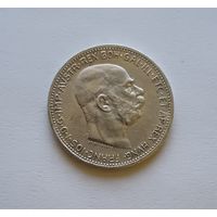 1 крона. 1913г. 835пр.,Франц Иосиф I. Венгрия.