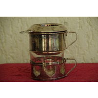 Подстаканник + стакан  +  заварник чая ( серебрение )