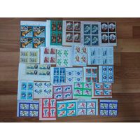 25 квартблоков с номерами и  цветными метками