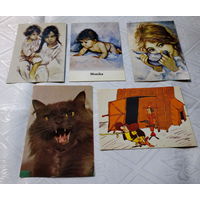 Открытки. Польша, 1977 г. - 1980 г., 5 шт.(цена за все). Красивые открытки в хорошем состоянии.