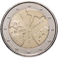 2 евро 2024 Финляндия Архитектура UNC из ролла