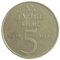 5 марок 1969 "20 лет образования ГДР"