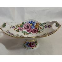 Ваза для фруктов, фруктовница ДФЗ. Ручная роспись. Позолота.   С РУБЛЯ!