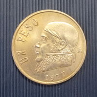Мексика 1 песо 1977 год состояние
