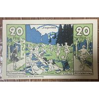 Нотгельд 20 пфеннигов 1921 год. Бад-Гарцбург. Веймарская республика