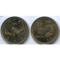 Япония 500 йен, 10 (1998) XVIII зимние Олимпийские Игры, Нагано 1998 - Фристайл UNC