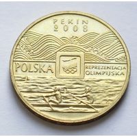 2 злотых 2008. Польша.  Олимпиада в Пекине. UNC!