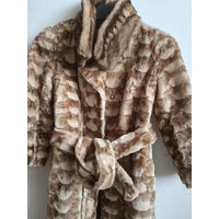 Шуба норковая 44, 46, полупальто норковое, 3/4 рукав, воротник стойка, норка - черепаховый узор, лобики