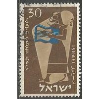 Израиль. Музыкальные инструменты. Лира. 1956г. Mi#135.
