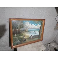 Картина "Индейцы Нового Света", подпись автора, 2010 год