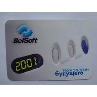 Календарик 2001 г. BelSoft. Технологии будущего.