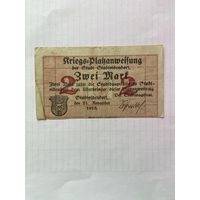 2 марки (нотгельды) Германия Гладтолдендорф -1402