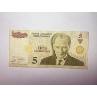 Турция 5 новых лир 2005 - 02