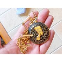 Кулон Нефертити СССР,позолота