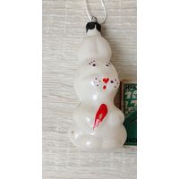 Ёлочная игрушка. Заяц с морковкой. Ш-8.