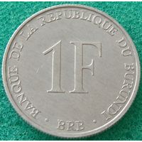 Бурунди. 1 франк 1976 год   KM#19  Тираж 5.000.000 шт