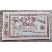 Werty71 Германия 50000000 марок 1923 50 миллионов банкнота Берлин Железная дорога