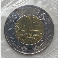 Канада 2 доллара 2017 г. 100 лет Битве при Вими. В банковской запайке