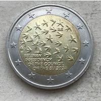 Бельгия 2 евро 2024 - Председательство Бельгии в Европейском Союзе