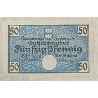 Нотгельд Фрайбург-им-Брайсгау, 50 пфеннигов 1919 год. Веймарская республика.