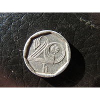 Чехия. 20 геллеров. 1995. С 20 копеек. Распродажа коллекции. Смотрите другие лоты.